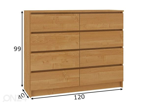 Lipasto 120 cm mitat