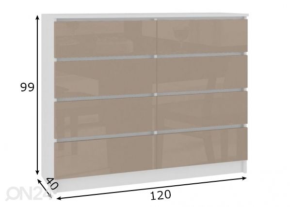Lipasto 120 cm mitat