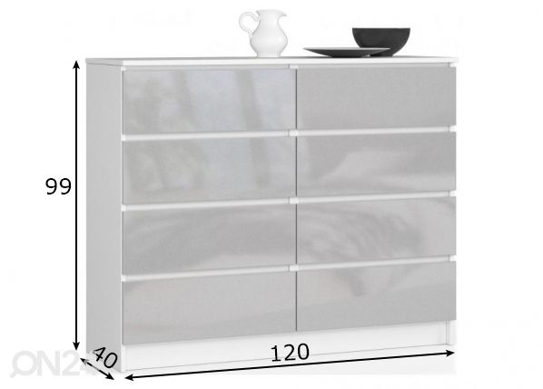 Lipasto 120 cm mitat