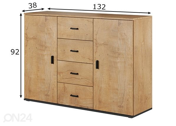 Lipasto 132 cm mitat