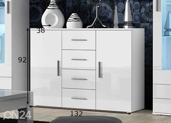 Lipasto 132 cm mitat