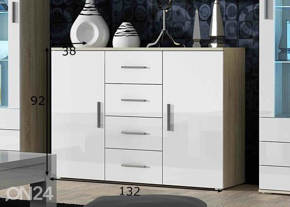 Lipasto 132 cm mitat