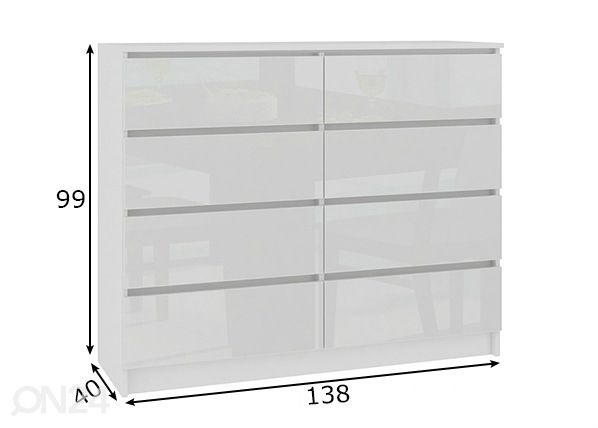 Lipasto 138 cm mitat