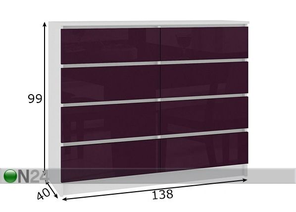 Lipasto 138 cm mitat