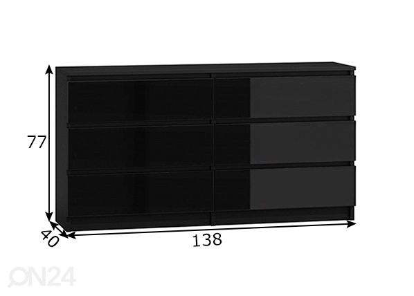 Lipasto 138 cm mitat