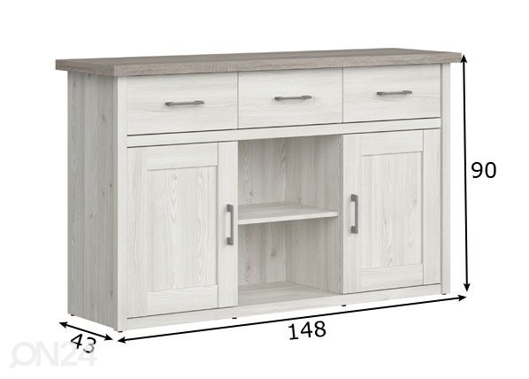 Lipasto 148 cm mitat