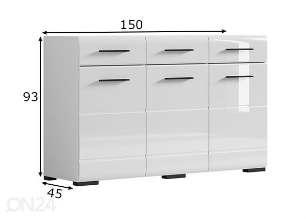 Lipasto 150 cm mitat