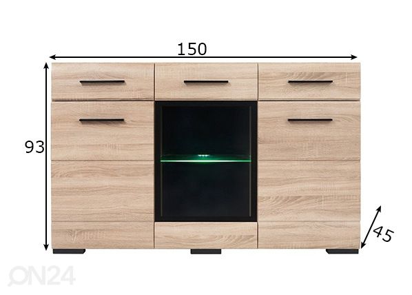 Lipasto 150 cm mitat