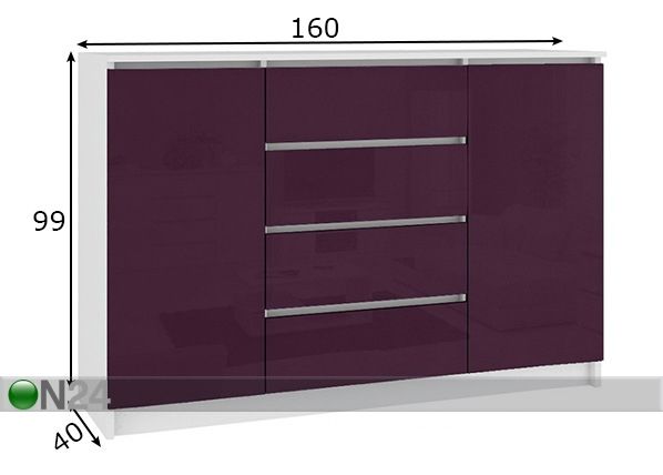 Lipasto 160 cm mitat