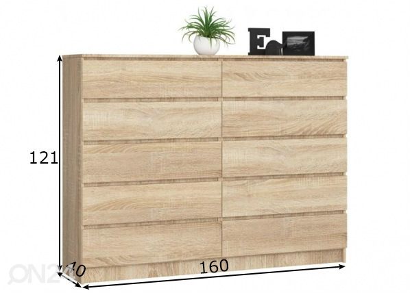Lipasto 160 cm mitat