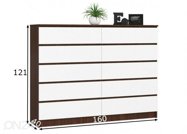 Lipasto 160 cm mitat