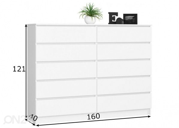 Lipasto 160 cm mitat