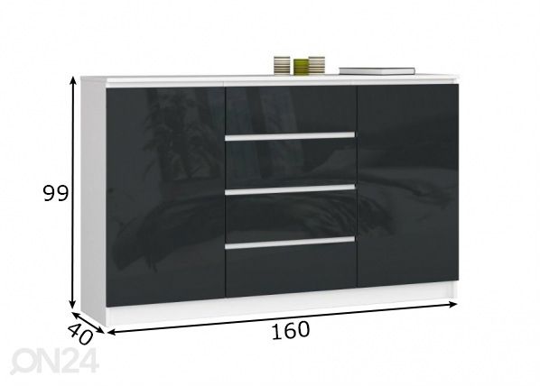 Lipasto 160 cm mitat