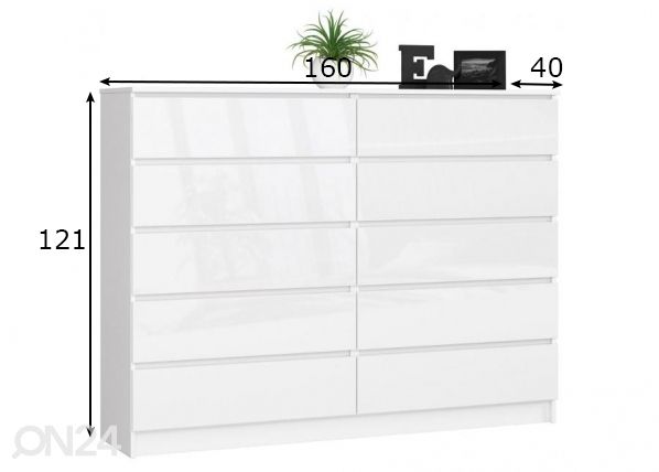 Lipasto 160 cm mitat