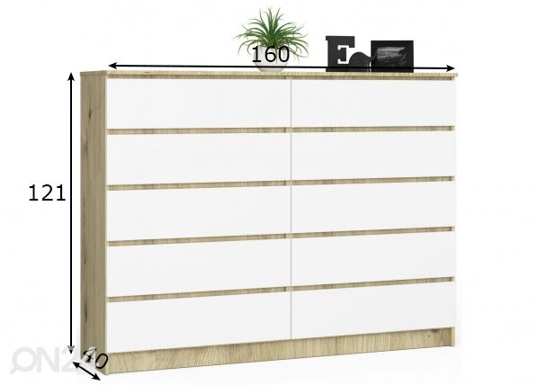 Lipasto 160 cm mitat