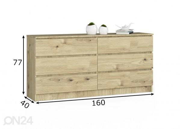 Lipasto 160 cm mitat