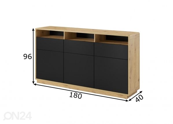 Lipasto 180 cm mitat