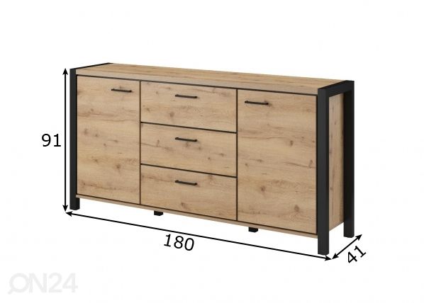 Lipasto 180 cm mitat