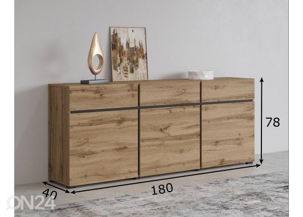 Lipasto 180 cm mitat