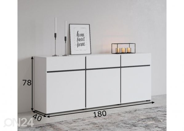 Lipasto 180 cm mitat