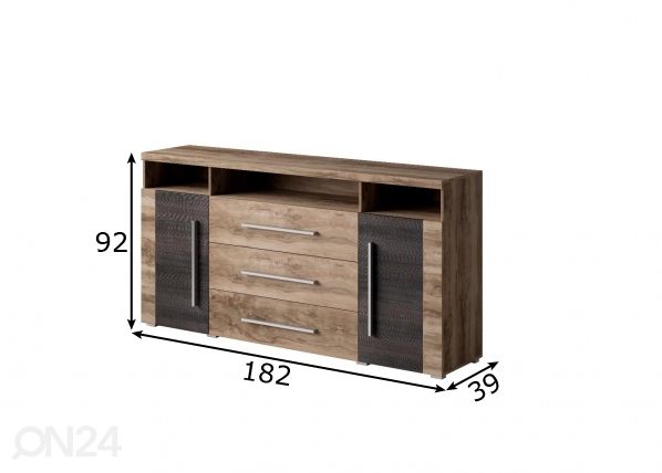 Lipasto 182 cm mitat
