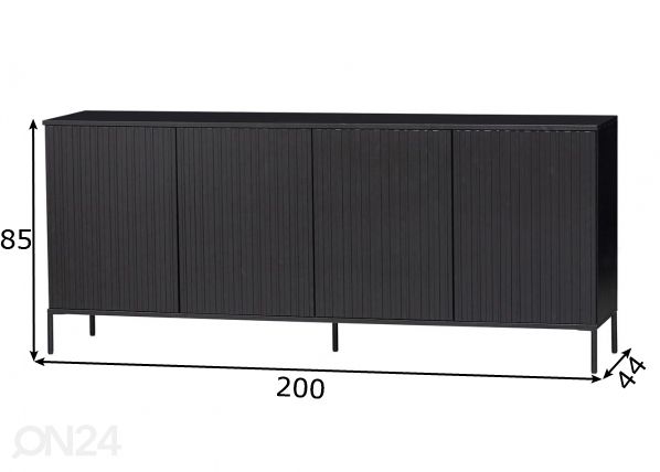 Lipasto 200 cm mitat