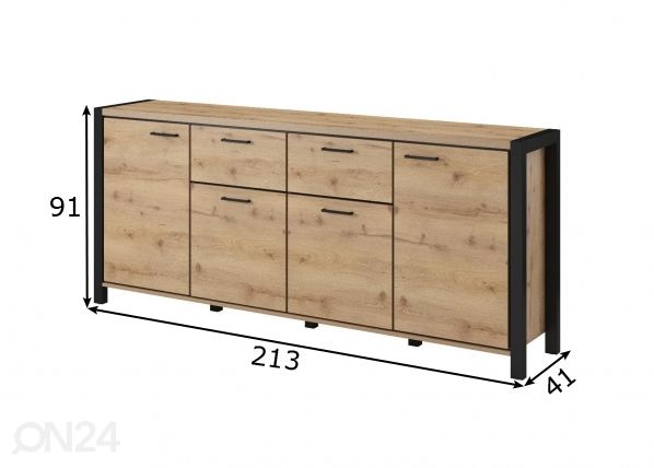 Lipasto 213 cm mitat
