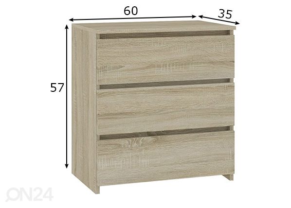 Lipasto 60 cm mitat