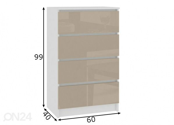Lipasto 60 cm mitat