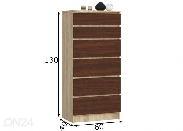Lipasto 60 cm mitat