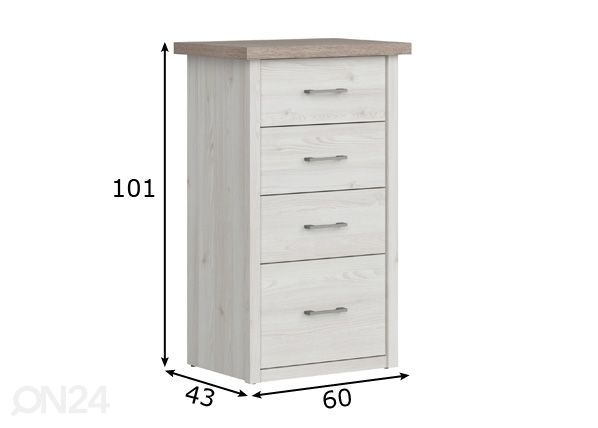 Lipasto 60 cm mitat