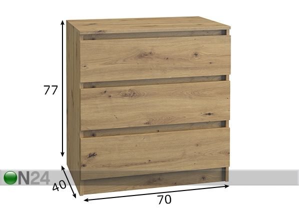 Lipasto 70 cm mitat