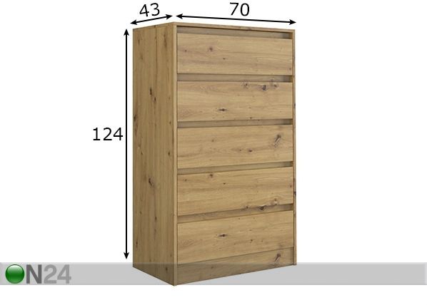 Lipasto 70 cm mitat
