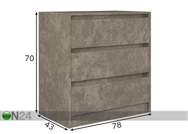Lipasto 70 cm mitat