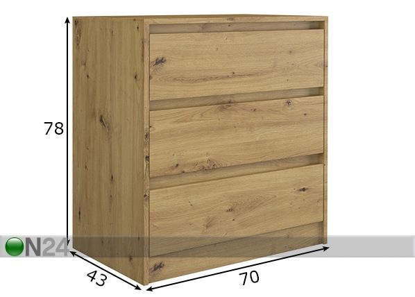 Lipasto 70 cm mitat