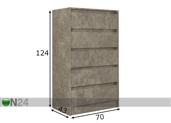 Lipasto 70 cm mitat