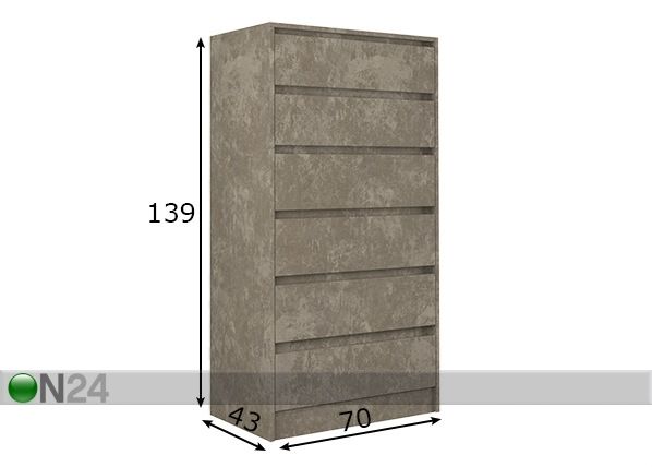 Lipasto 70 cm mitat