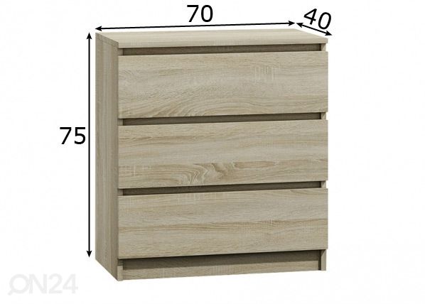 Lipasto 70 cm mitat