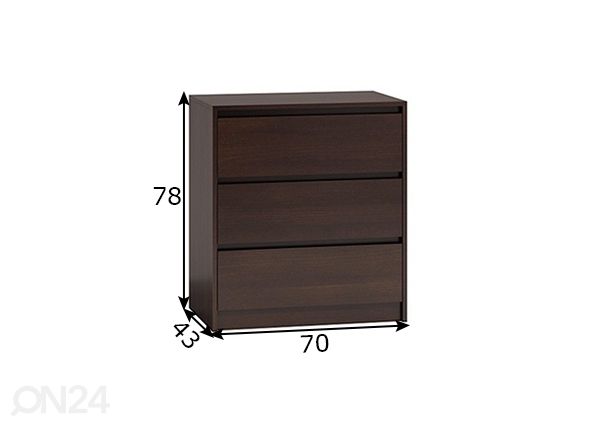 Lipasto 70 cm mitat
