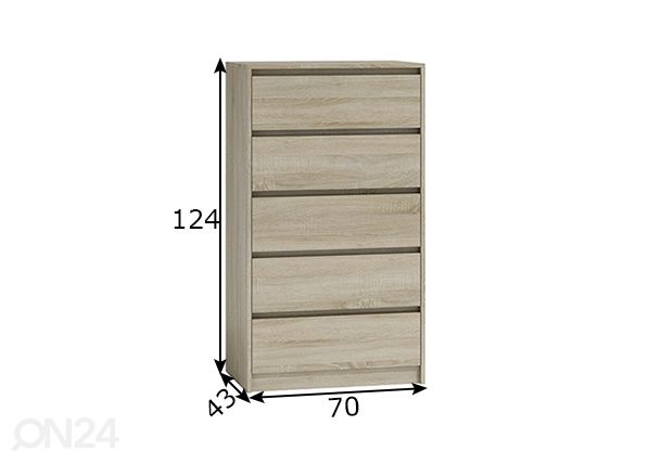 Lipasto 70 cm mitat