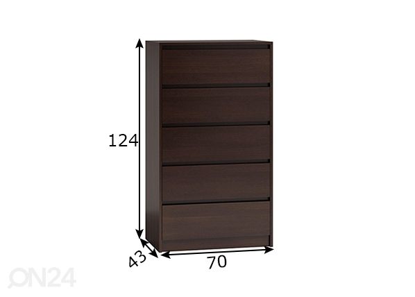Lipasto 70 cm mitat