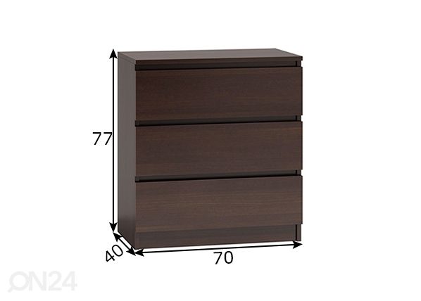 Lipasto 70 cm mitat