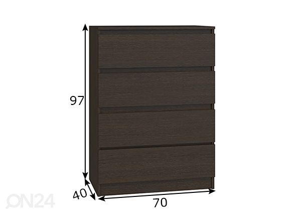 Lipasto 70 cm mitat