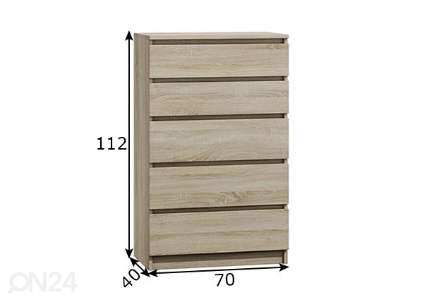 Lipasto 70 cm mitat