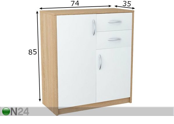 Lipasto 74 cm mitat