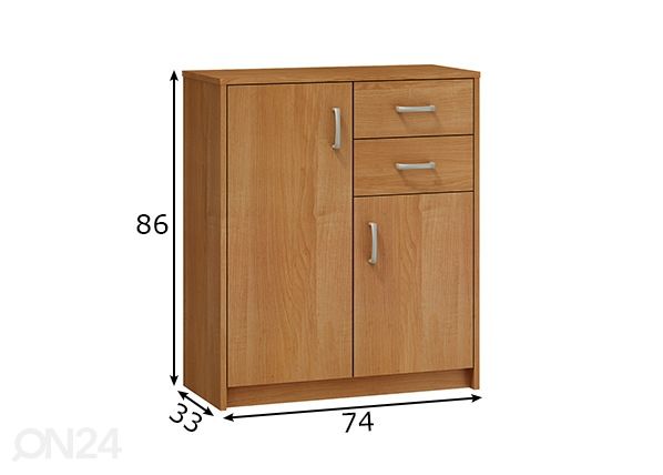 Lipasto 74 cm mitat