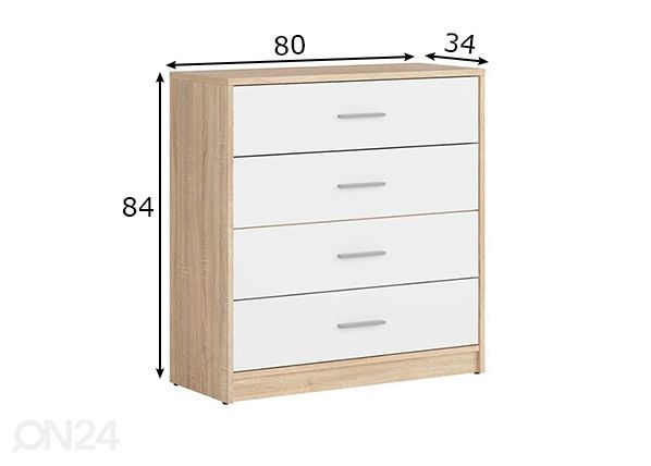 Lipasto 80 cm mitat