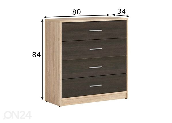 Lipasto 80 cm mitat