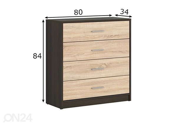 Lipasto 80 cm mitat