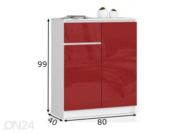 Lipasto 80 cm mitat